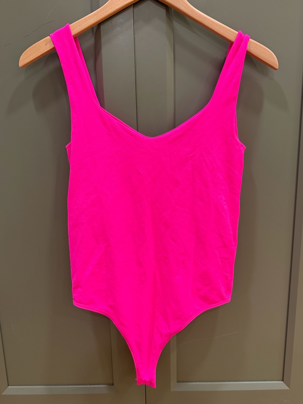 Intimately Free People Hot Pink Scoop Neck Bodysuit
